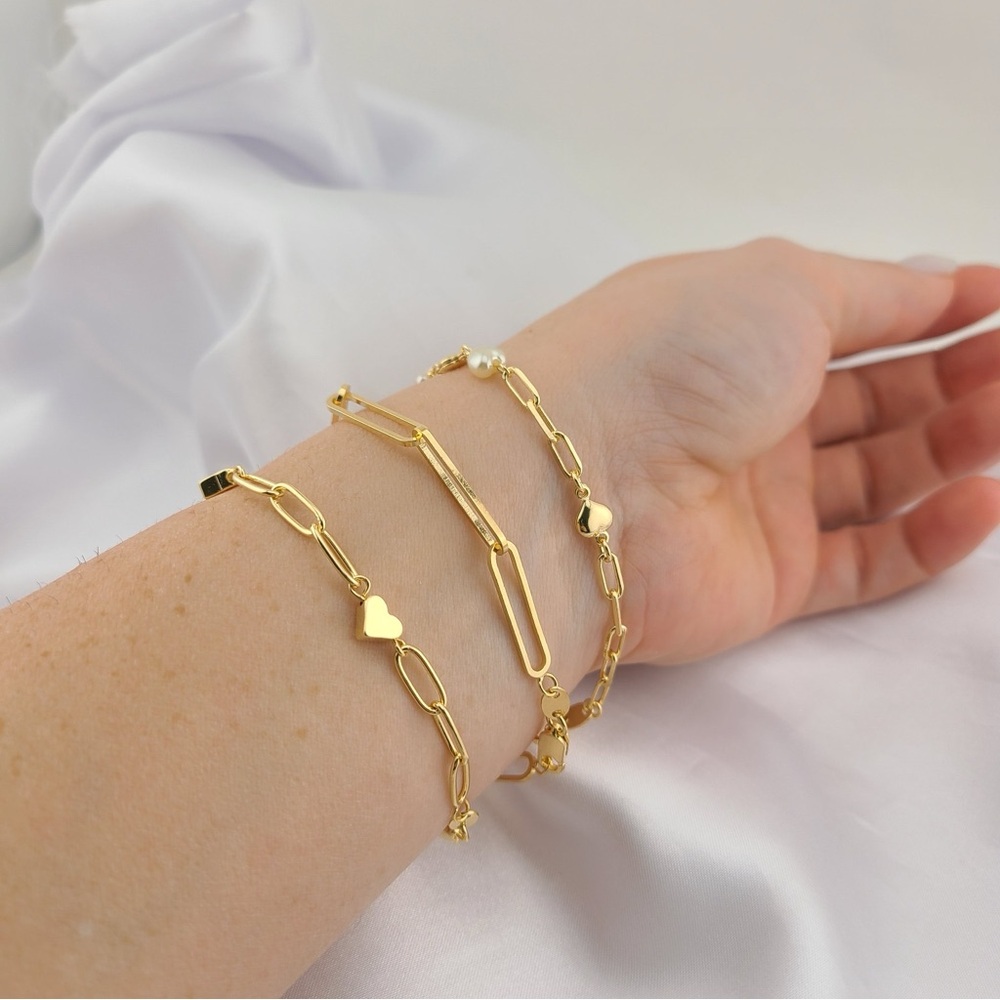 Gold Chain Bracelets for Women – Set of 3 - Picture 5 of 5